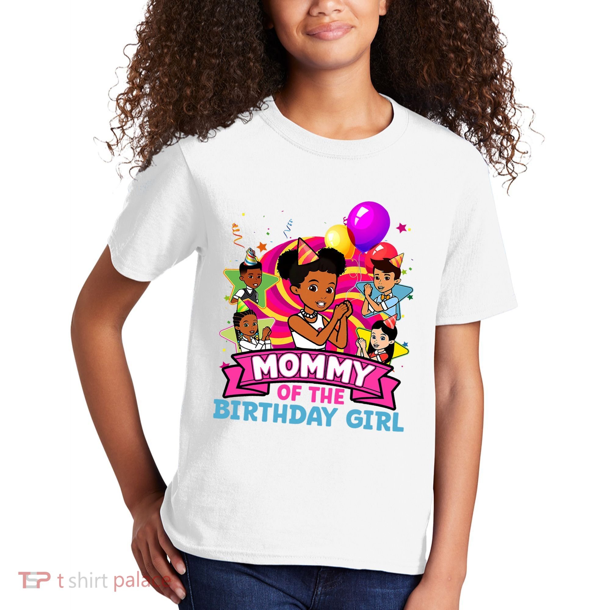 Mommy Gracies Corner Birthday Dolls Cute Party Kids T-Shirt