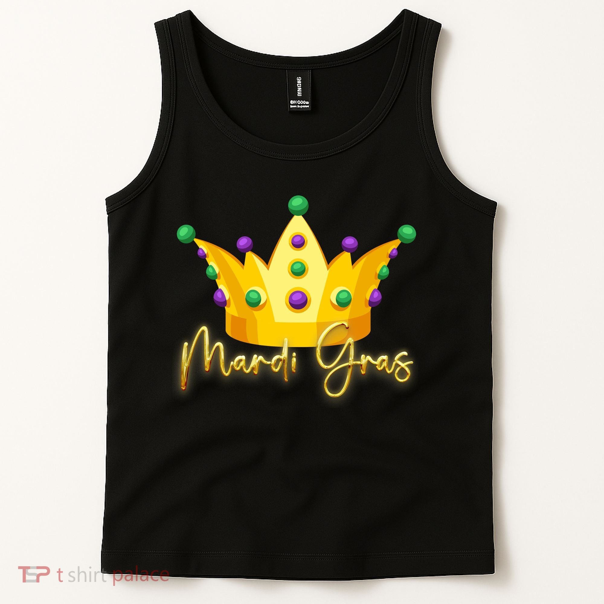 Mardi Gras Crown Celebration Tank Top