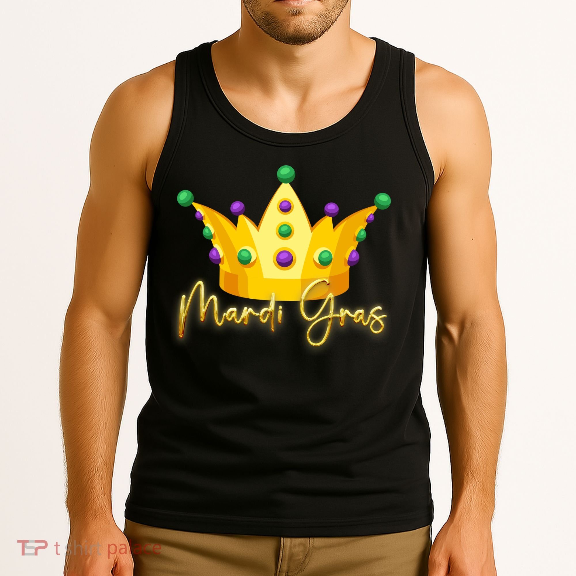 Mardi Gras Crown Celebration Tank Top