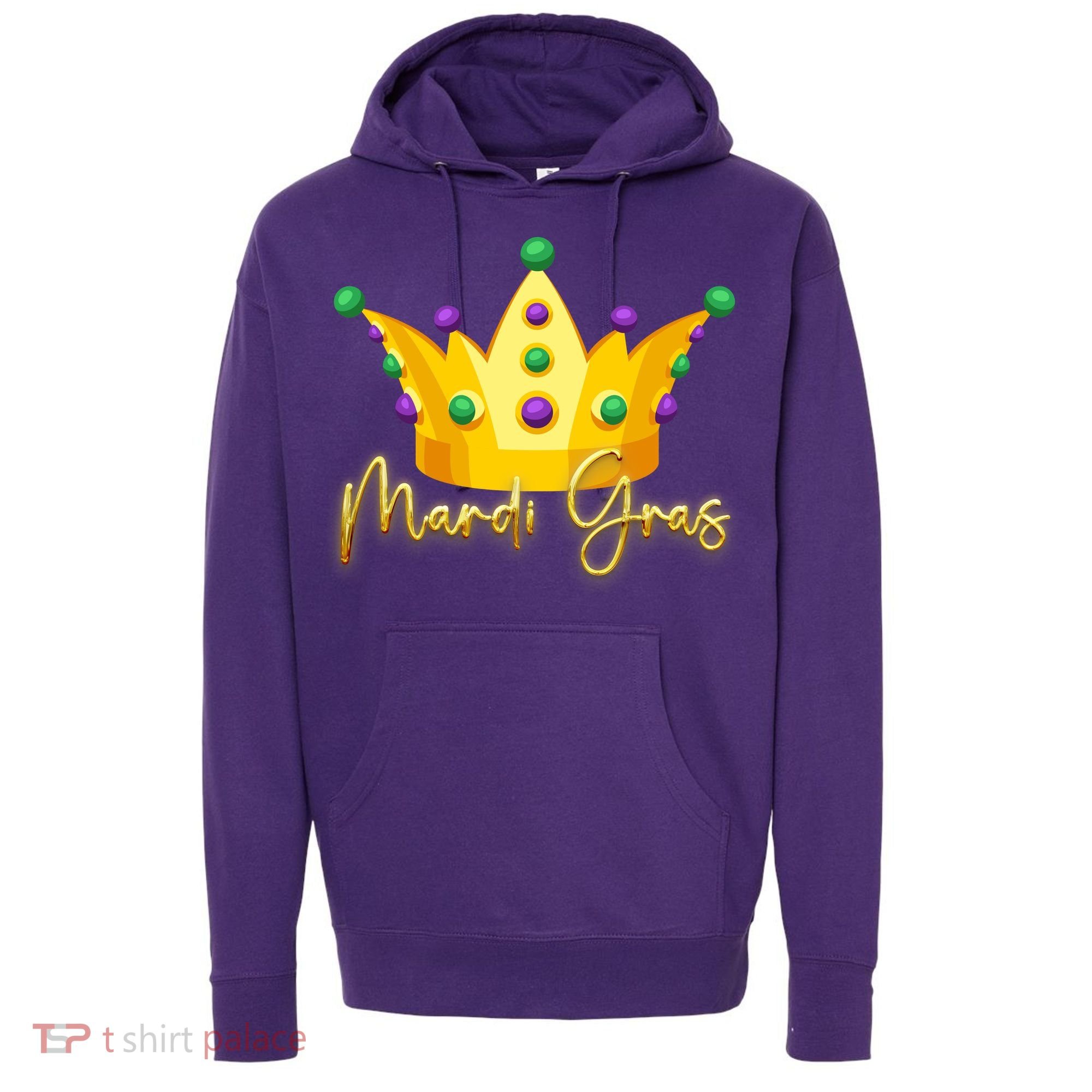 Mardi Gras Crown Celebration Hoodie