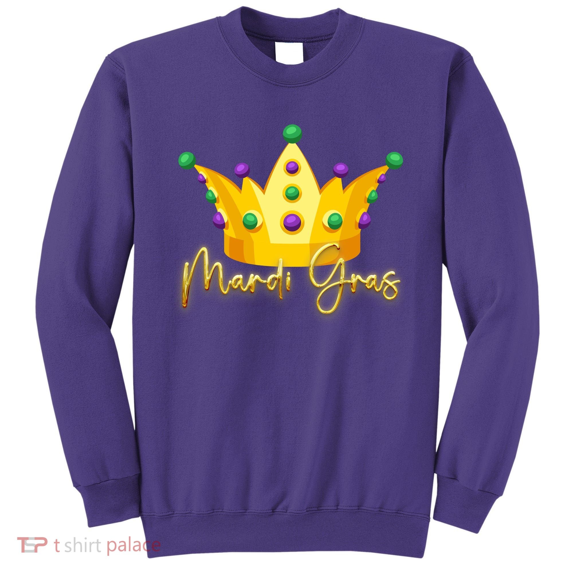 Mardi Gras Crown Celebration Sweatshirt