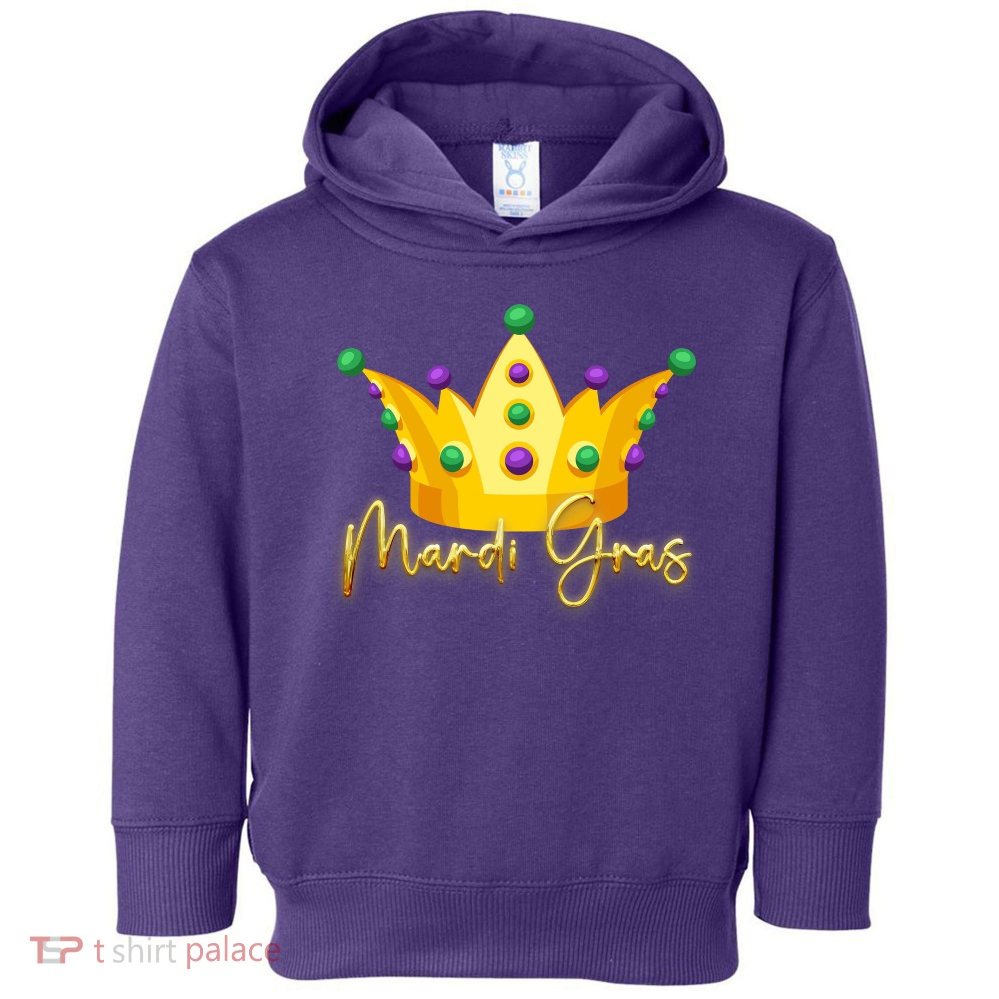 Mardi Gras Crown Celebration Toddler Hoodie