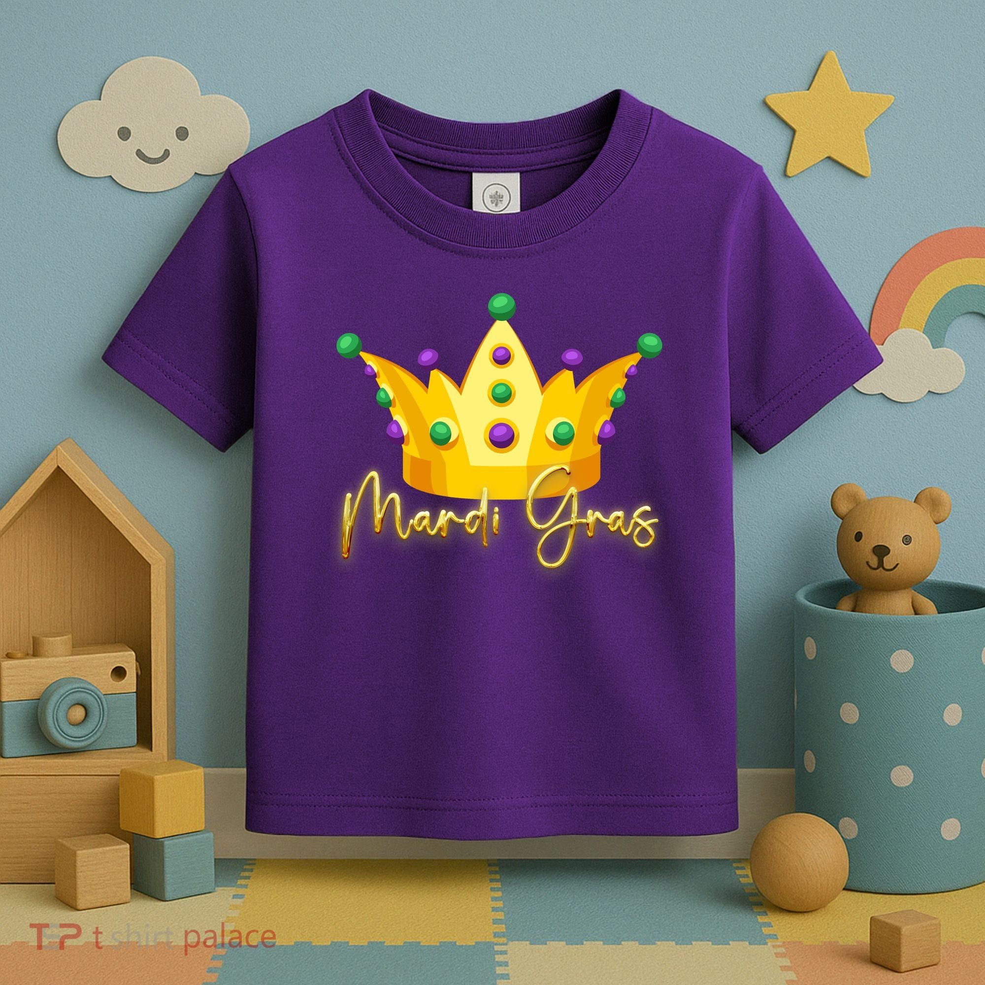 Mardi Gras Crown Celebration Toddler T-Shirt