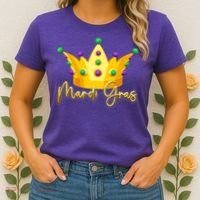 Mardi Gras Crown Celebration Women's T-Shirt thumb 2