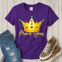 Mardi Gras Crown Celebration Women's T-Shirt thumb 3