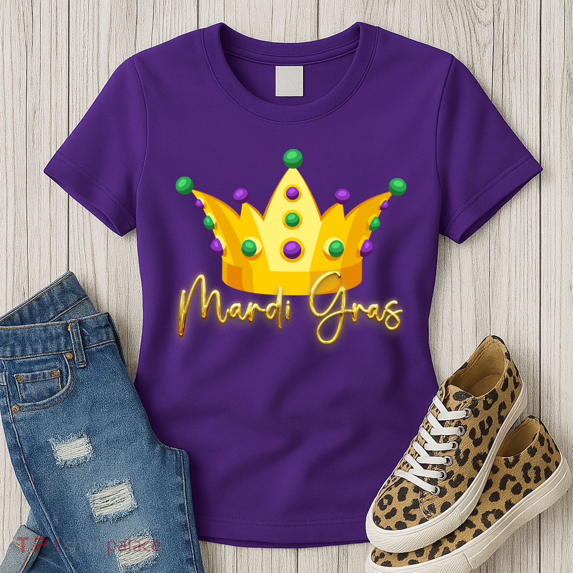 Mardi Gras Crown Celebration Women's T-Shirt