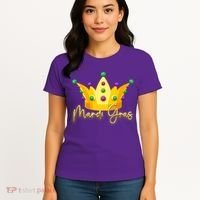 Mardi Gras Crown Celebration Women's T-Shirt thumb 4