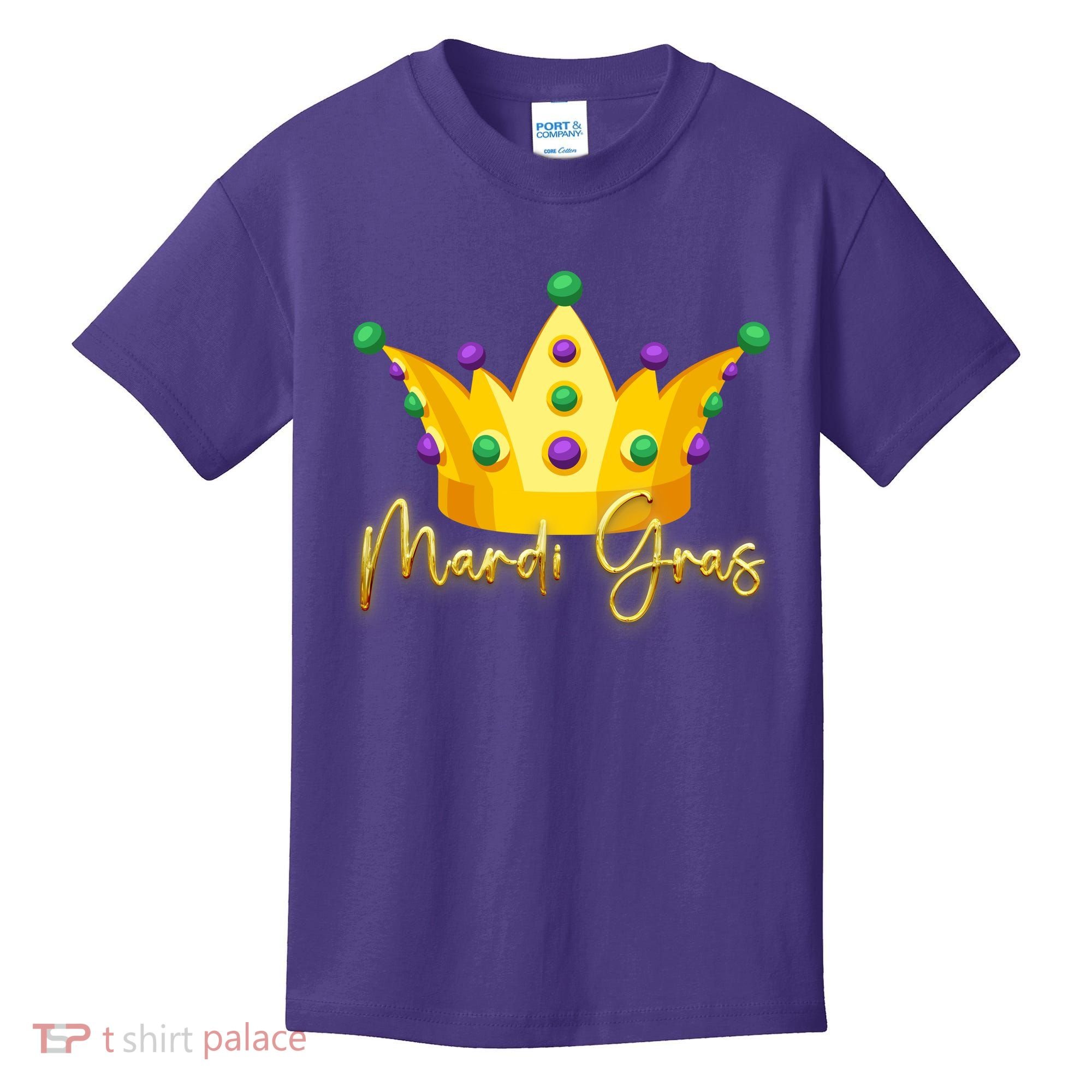 Mardi Gras Crown Celebration Kids T-Shirt
