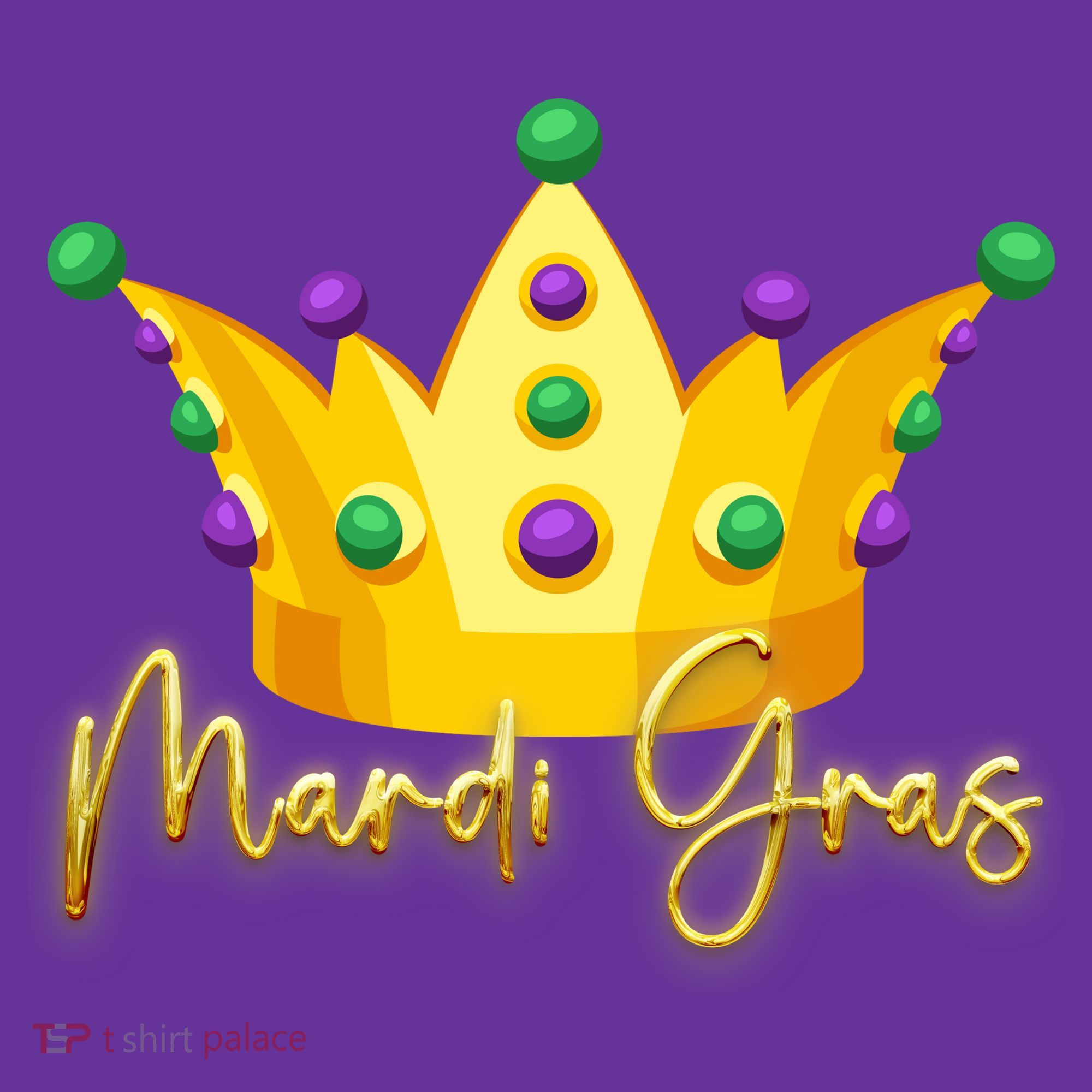 Mardi Gras Crown Celebration Kids T-Shirt