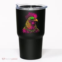 Mardi Gras Chicken Sunglasses Beads Farmer New Orleans Party Tumbler thumb 0