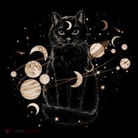 Magical Galaxy Cat Ornament thumb 1