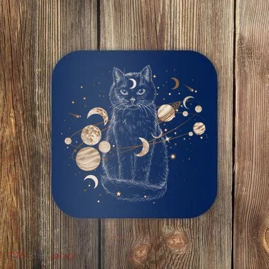 Magical Galaxy Cat Coaster
