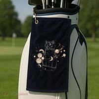 Magical Galaxy Cat Golf Towel thumb 2