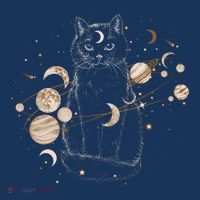 Magical Galaxy Cat Women's Long Sleeve Shirt thumb 2