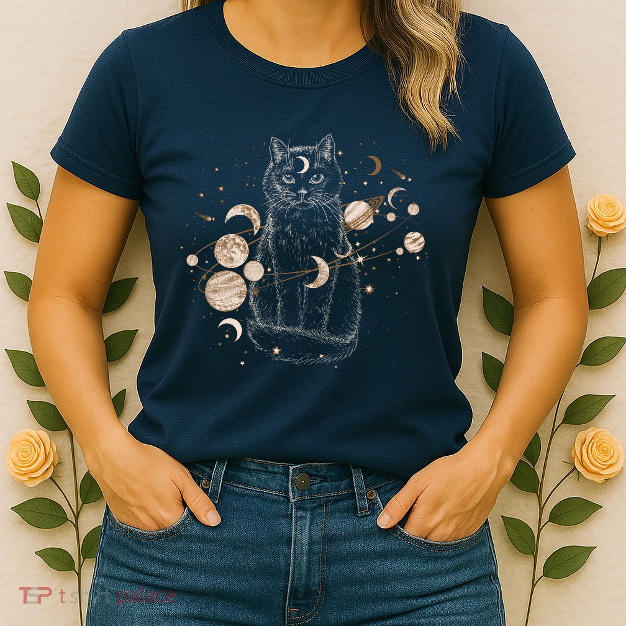 Magical Galaxy Cat Women's T-Shirt