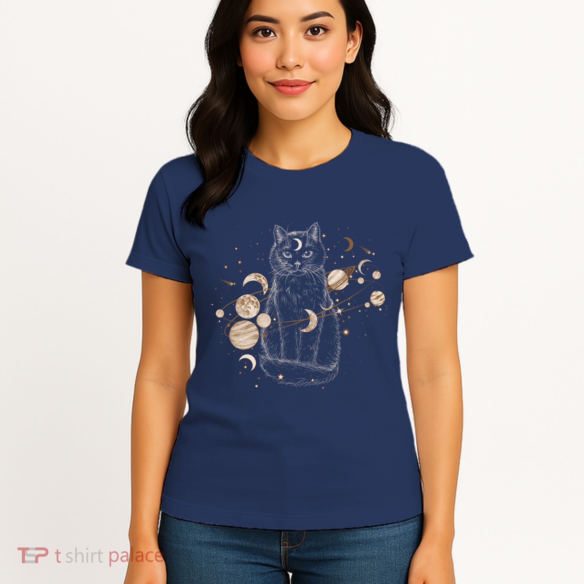 Magical Galaxy Cat Women's T-Shirt