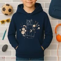 Magical Galaxy Cat Kids Hoodie thumb 2