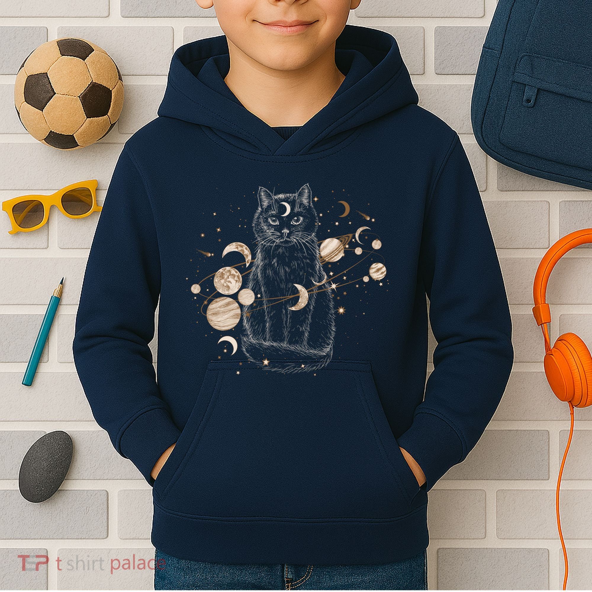 Magical Galaxy Cat Kids Hoodie