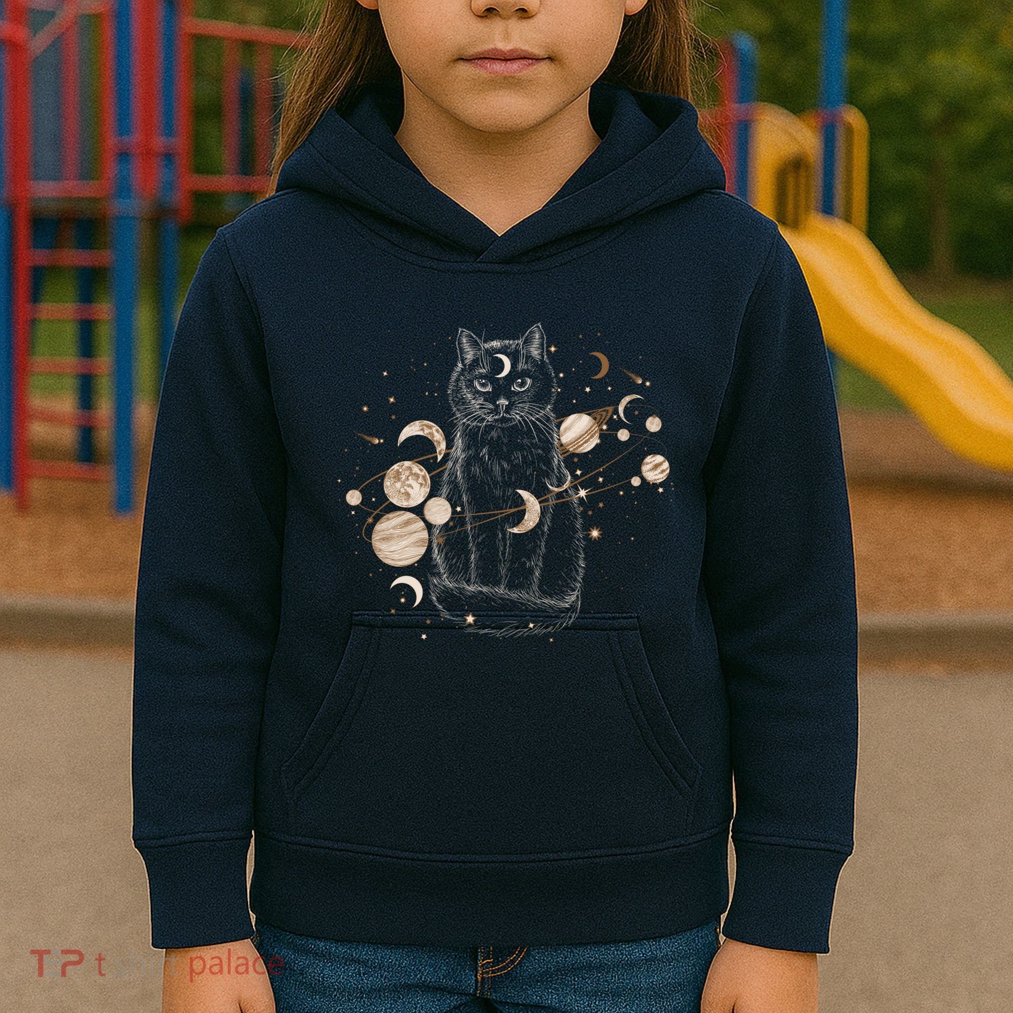 Magical Galaxy Cat Kids Hoodie