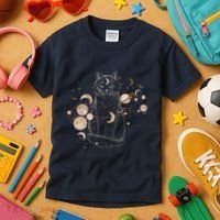 Magical Galaxy Cat Kids T-Shirt thumb 3