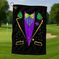 Mardi Gras Costume Carnival Parade Golf Towel thumb 1