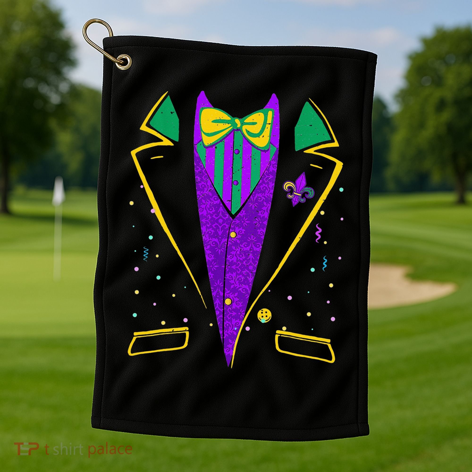 Mardi Gras Costume Carnival Parade Golf Towel