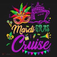 Mardi Gras Cruise Cruising Mask Cruise Ship Party Costume Ornament thumb 1