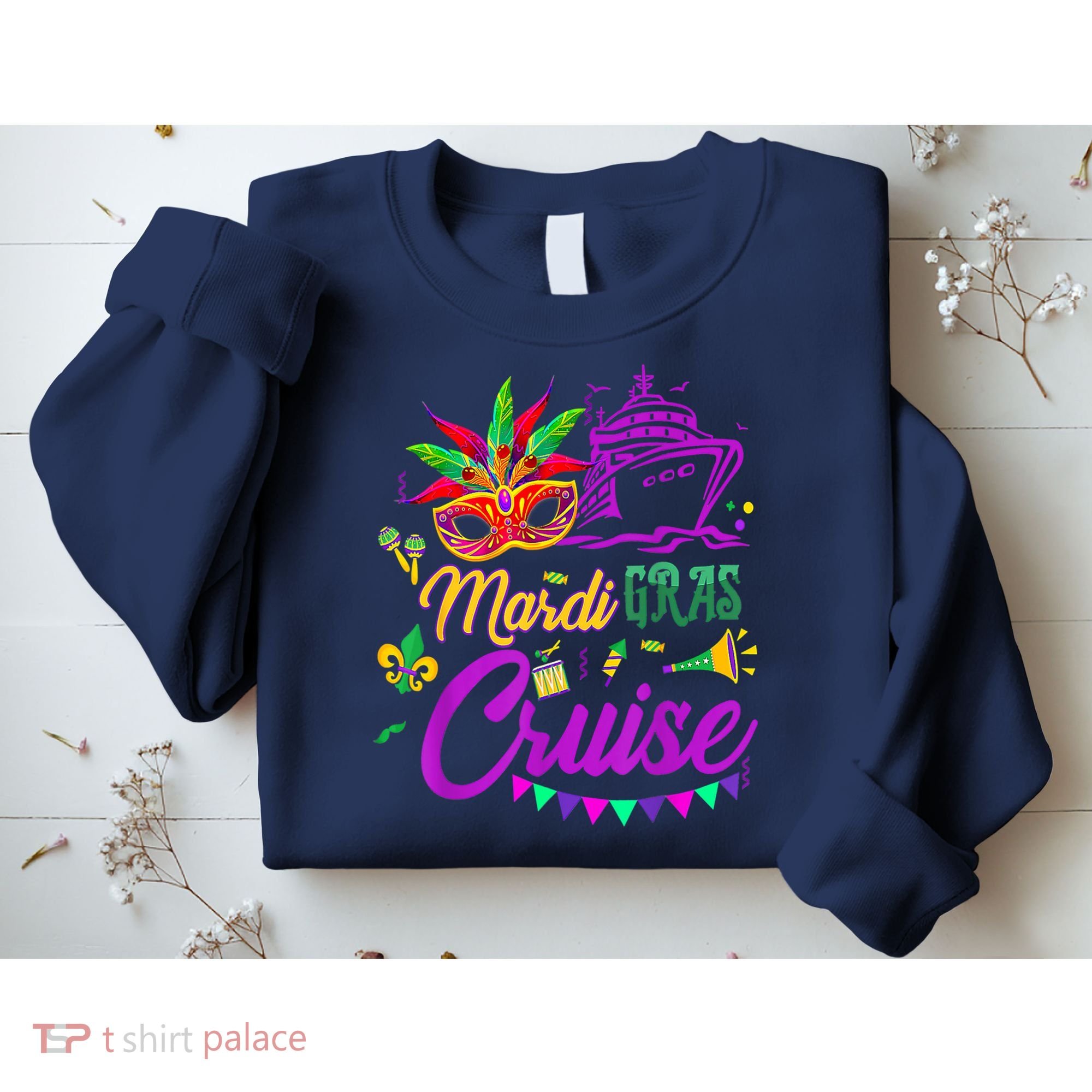 Mardi Gras Cruise Cruising Mask Cruise Ship Party Costume Sweatshirt
