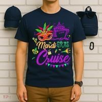 Mardi Gras Cruise Cruising Mask Cruise Ship Party Costume T-Shirt thumb 6