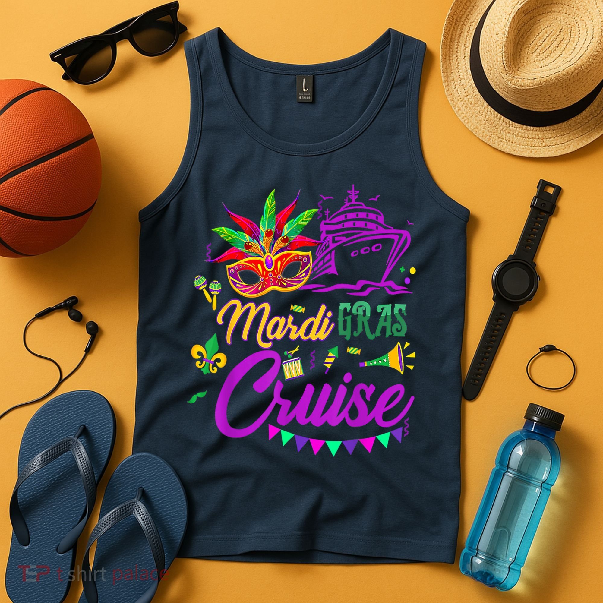 Mardi Gras Cruise Cruising Mask Cruise Ship Party Costume Tank Top