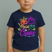 Mardi Gras Cruise Cruising Mask Cruise Ship Party Costume Toddler T-Shirt thumb 2