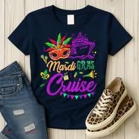 Mardi Gras Cruise Cruising Mask Cruise Ship Party Costume Women's T-Shirt thumb 3