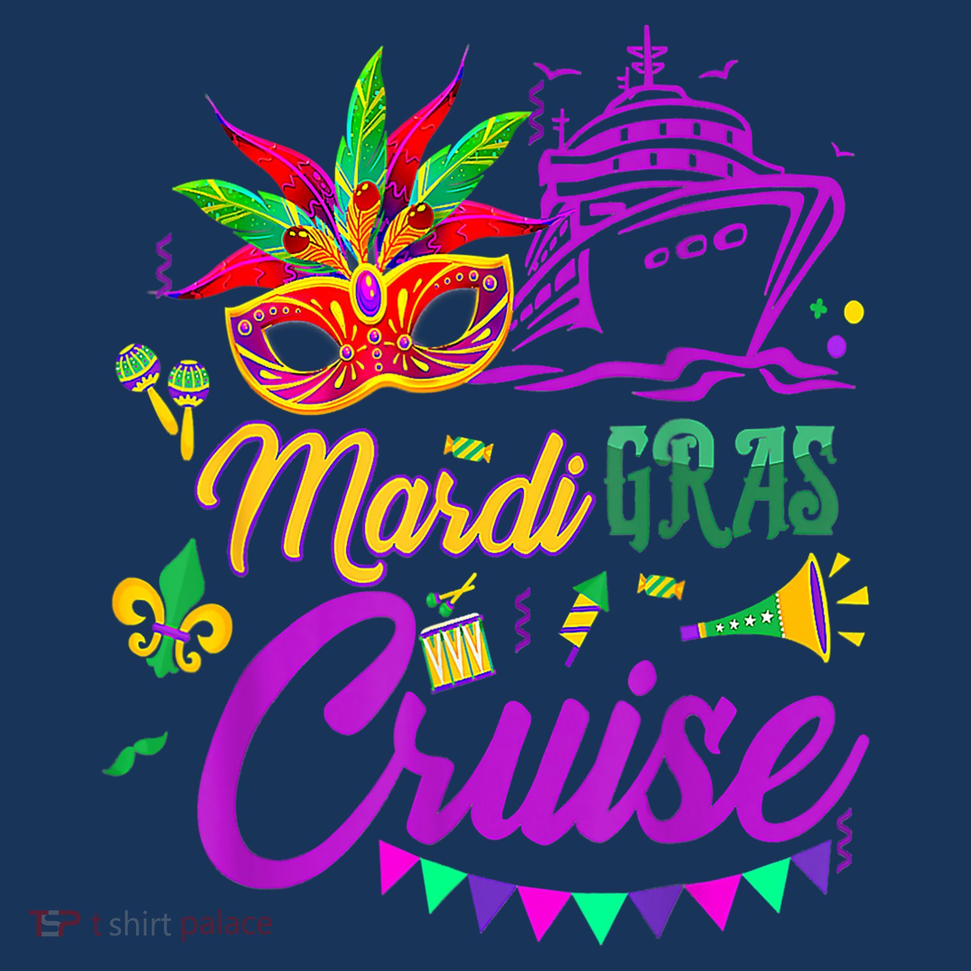 Mardi Gras Cruise Cruising Mask Cruise Ship Party Costume Women's T-Shirt