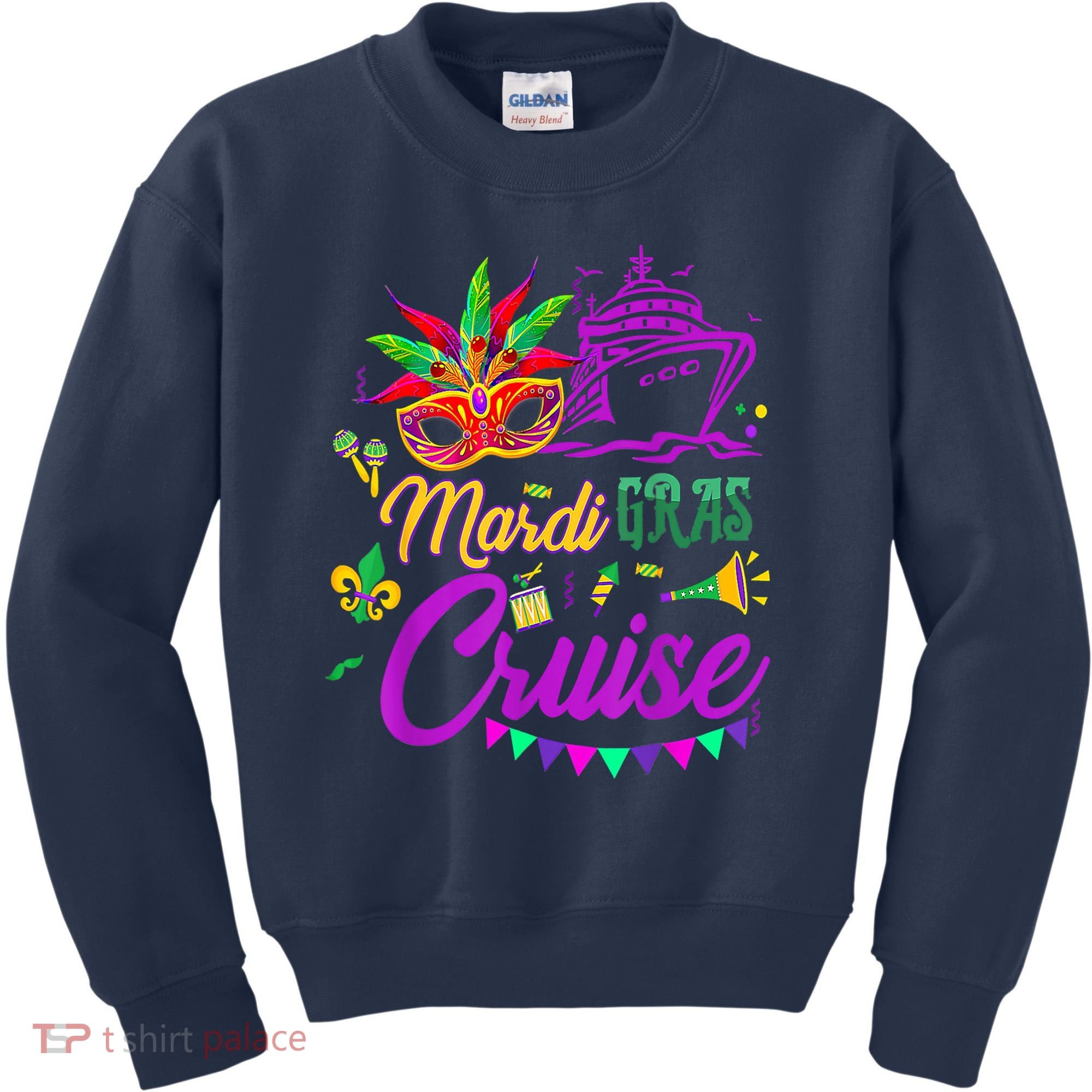 Mardi Gras Cruise Cruising Mask Cruise Ship Party Costume Kids Sweatshirt