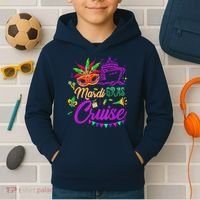 Mardi Gras Cruise Cruising Mask Cruise Ship Party Costume Kids Hoodie thumb 2