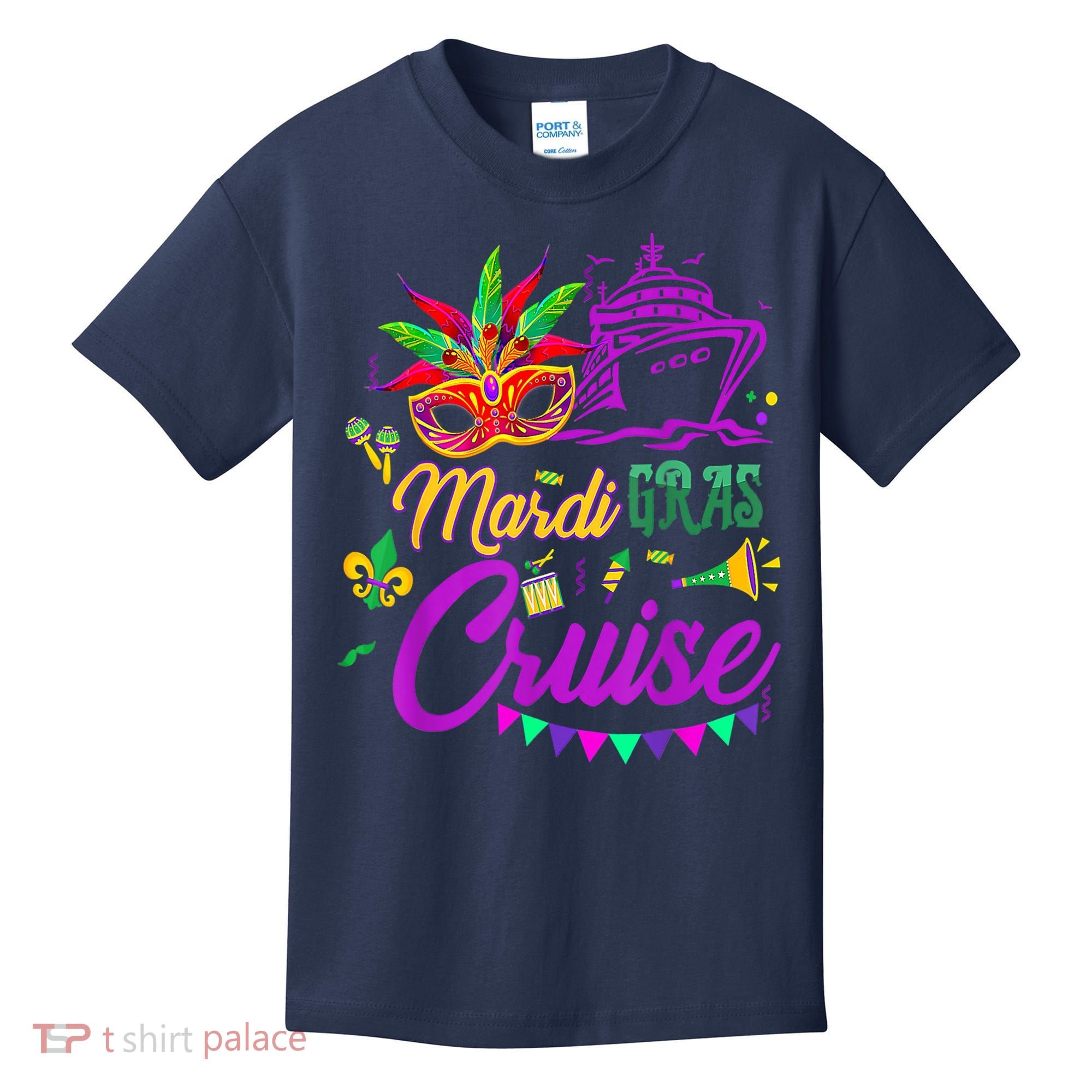 Mardi Gras Cruise Cruising Mask Cruise Ship Party Costume Kids T-Shirt