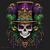 Mardi Gras Costume Sugar Skull Carnival Party Beanie thumb 2