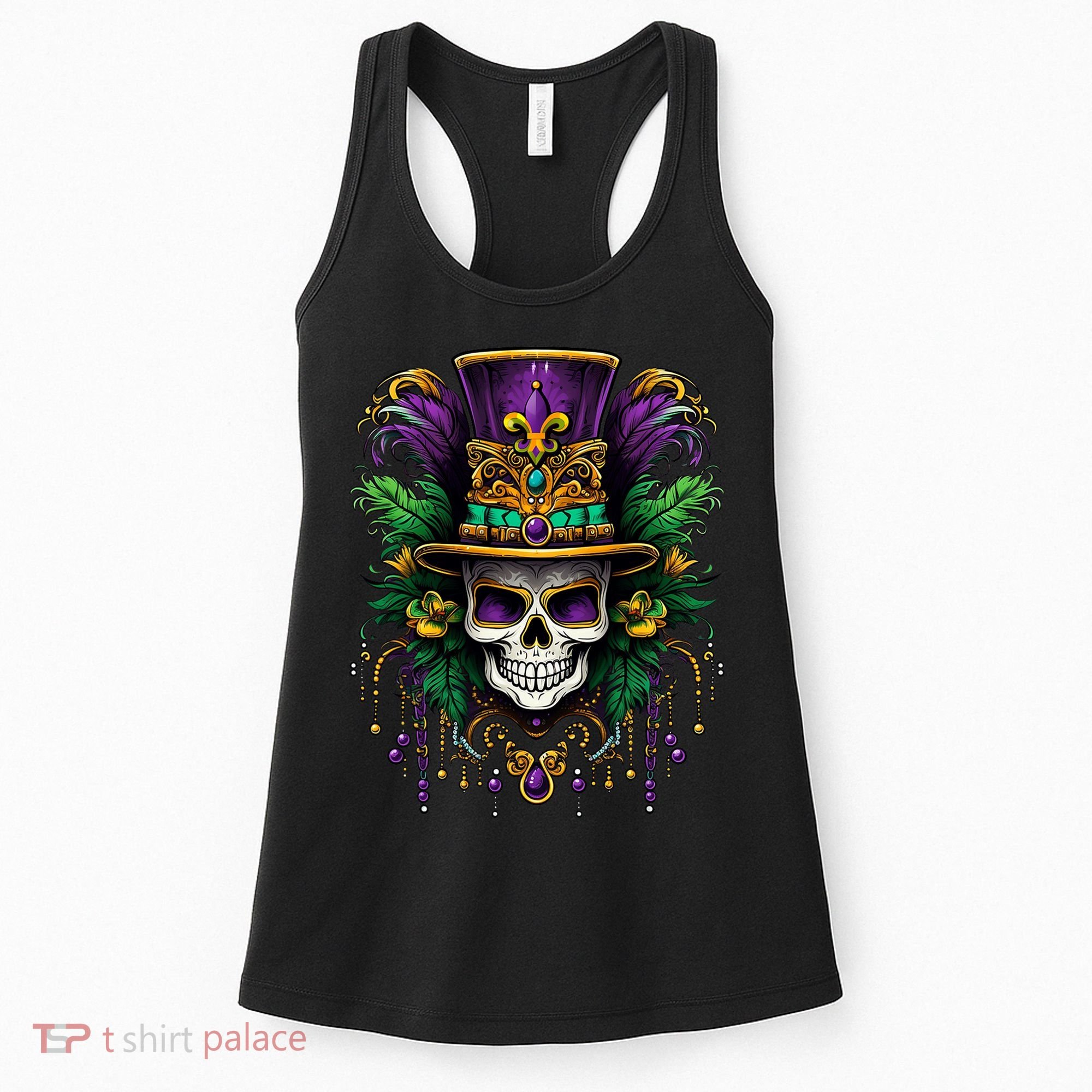 Mardi Gras Costume Sugar Skull Carnival Party Women's Tank Top