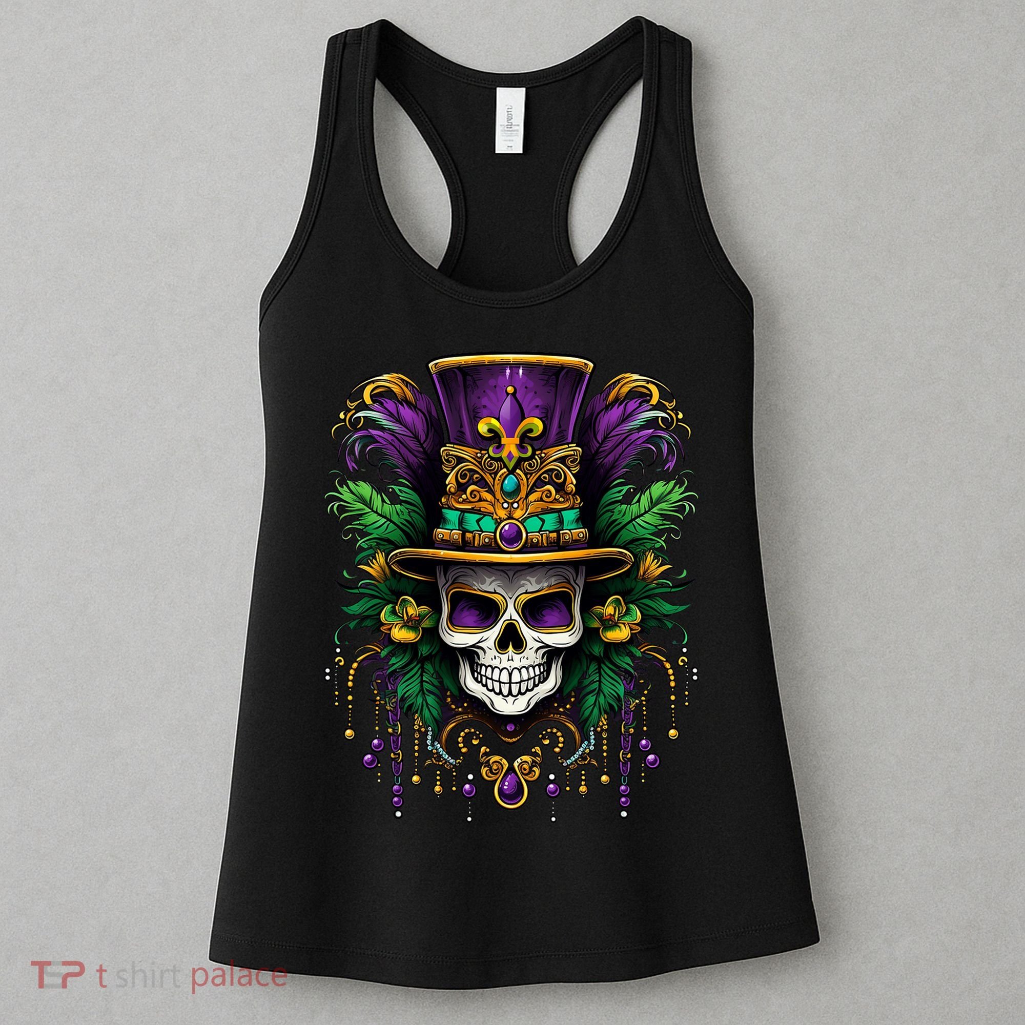 Mardi Gras Costume Sugar Skull Carnival Party Women's Tank Top