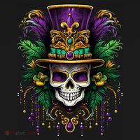 Mardi Gras Costume Sugar Skull Carnival Party Women's Tank Top thumb 5