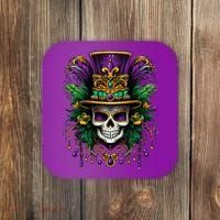 Mardi Gras Costume Sugar Skull Carnival Party Coaster thumb 0