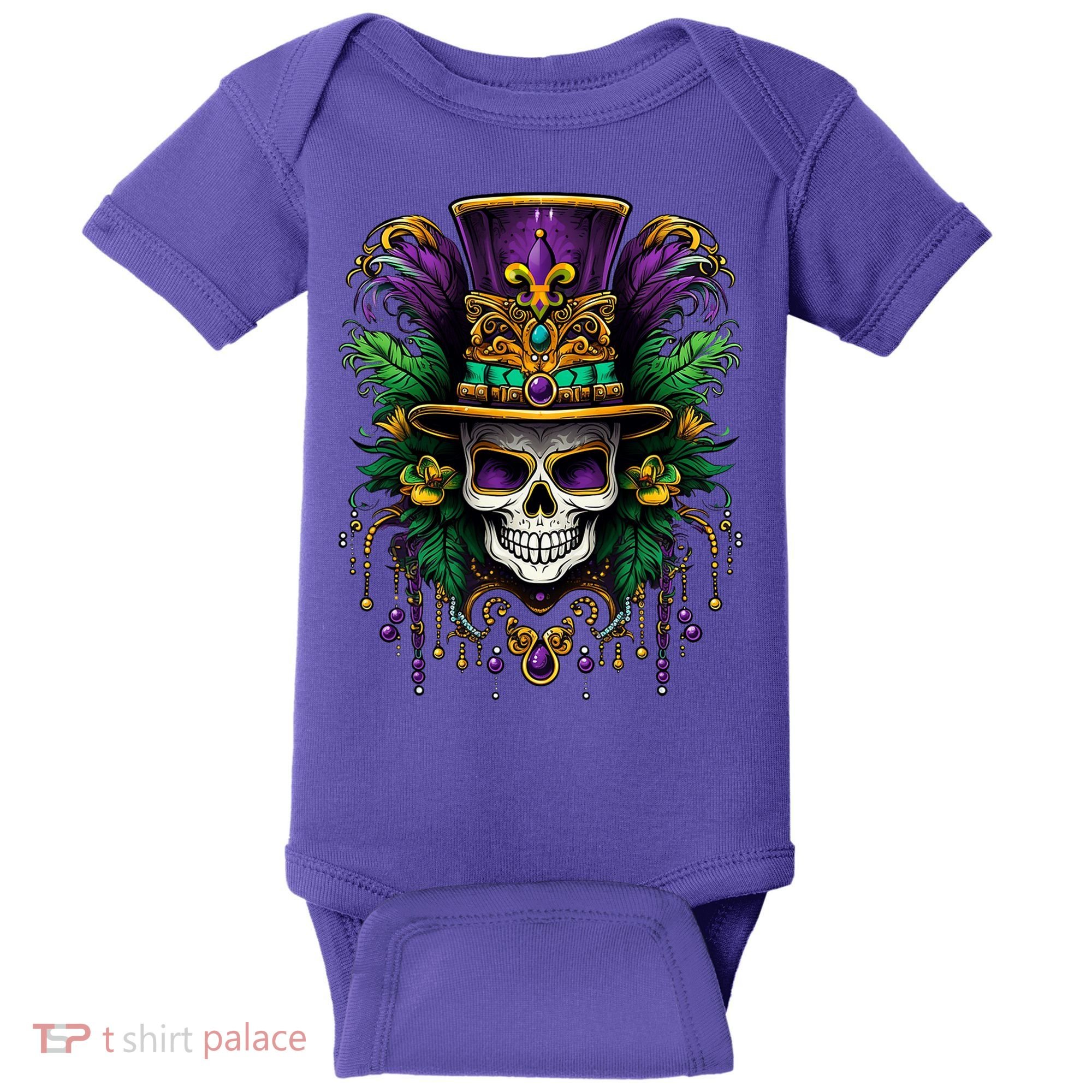 Mardi Gras Costume Sugar Skull Carnival Party Baby Bodysuit
