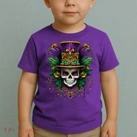 Mardi Gras Costume Sugar Skull Carnival Party Toddler T-Shirt thumb 2