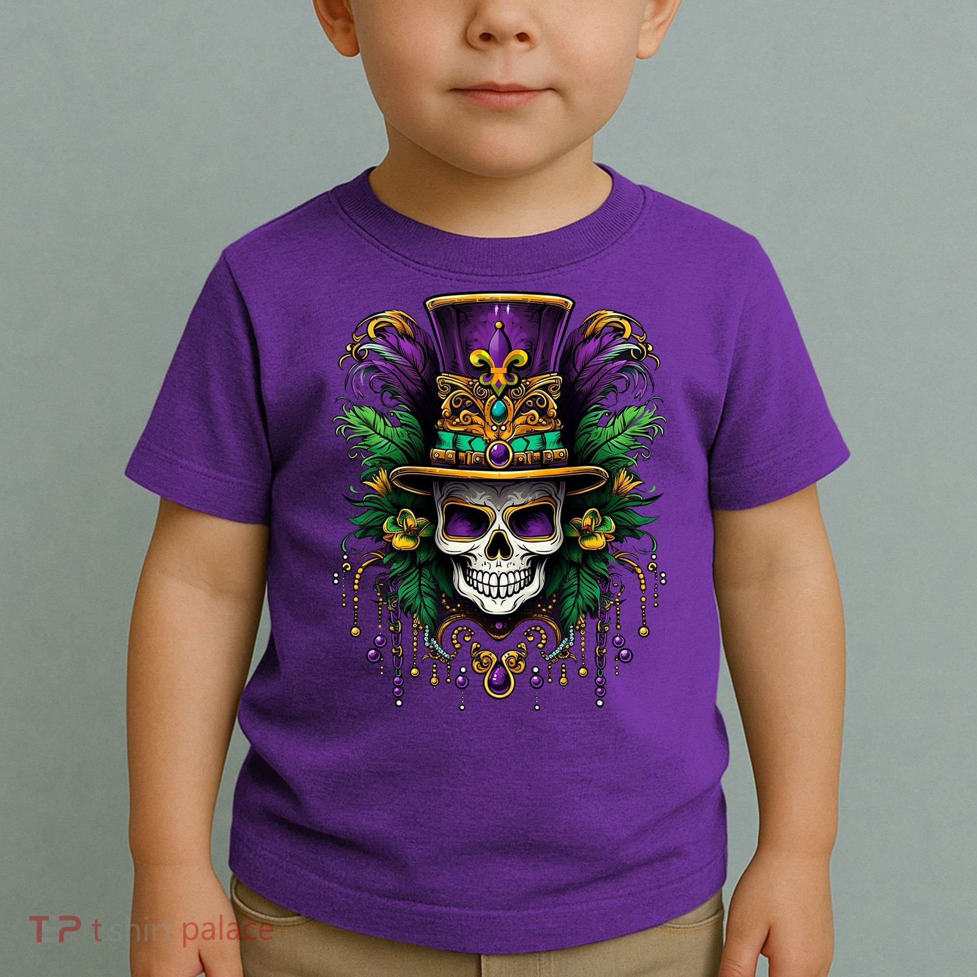 Mardi Gras Costume Sugar Skull Carnival Party Toddler T-Shirt
