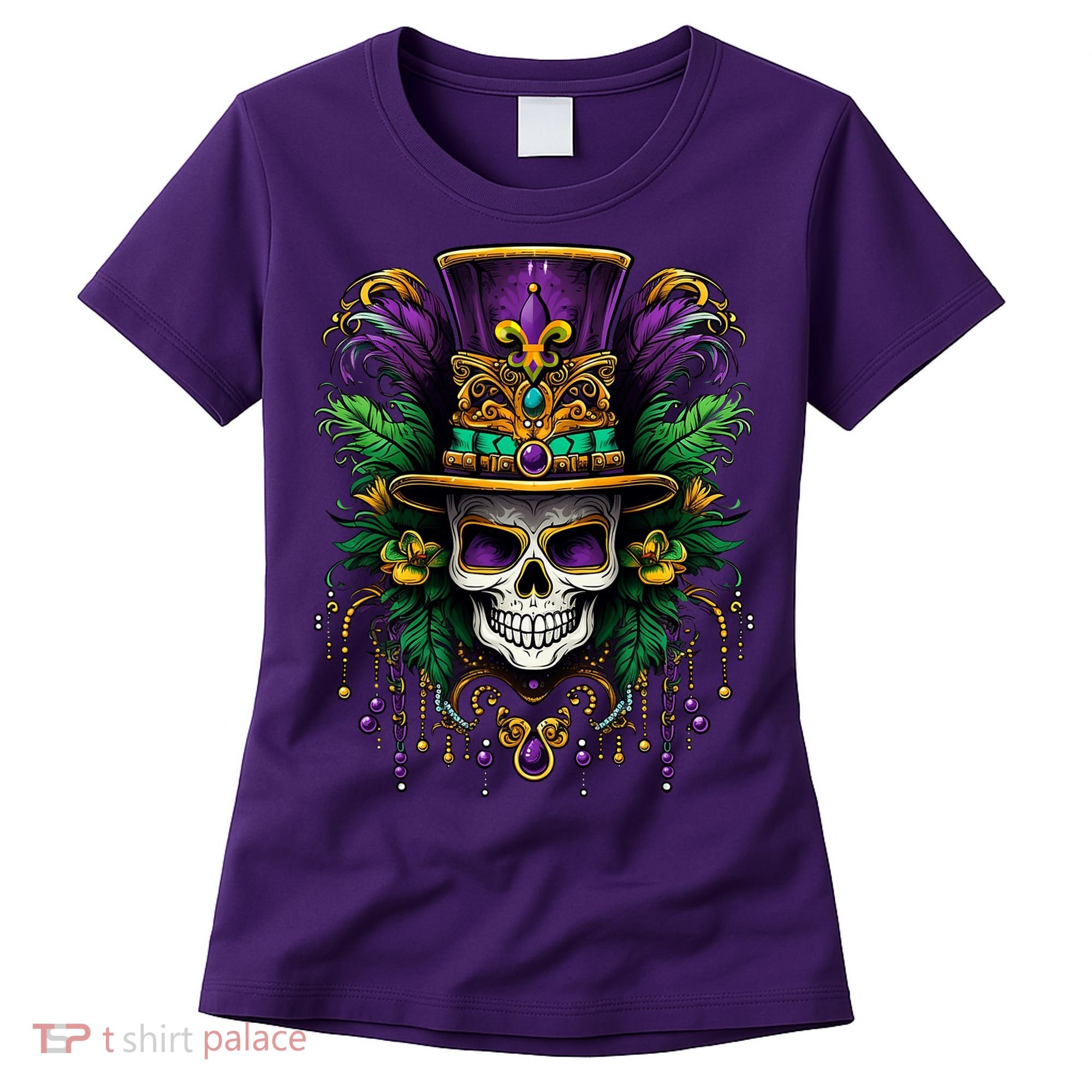 Mardi Gras Costume Sugar Skull Carnival Party Women's T-Shirt