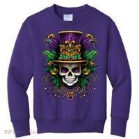 Mardi Gras Costume Sugar Skull Carnival Party Kids Sweatshirt thumb 0
