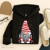 Momma Gnome Christmas Pajamas Matching Family Group Hoodie thumb 4