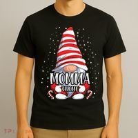 Momma Gnome Christmas Pajamas Matching Family Group T-Shirt thumb 3