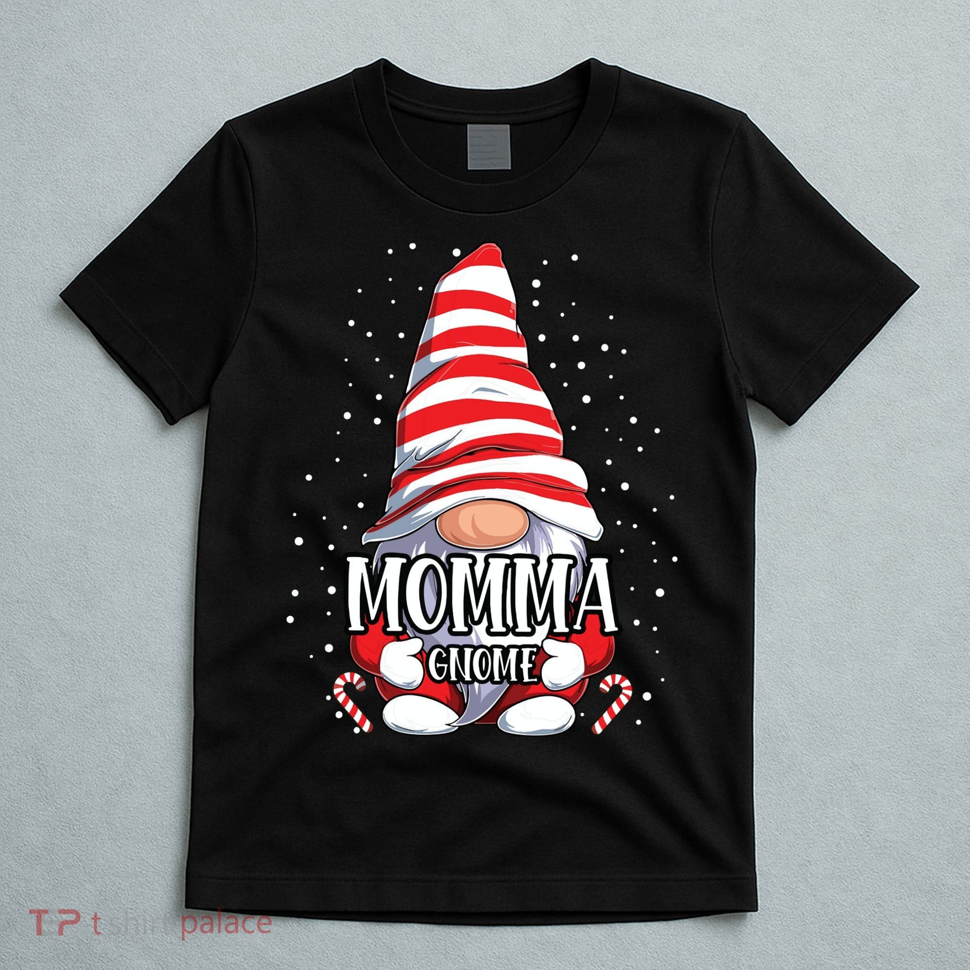 Momma Gnome Christmas Pajamas Matching Family Group T-Shirt