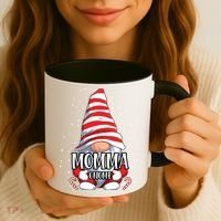 Momma Gnome Christmas Pajamas Matching Family Group Coffee Mug thumb 3